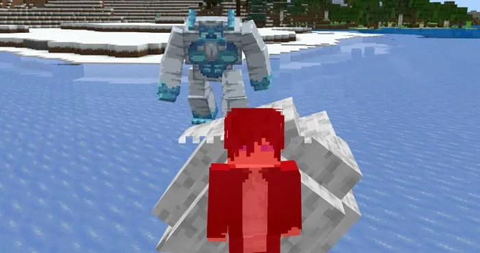 Большой снежный ком попал в игрока