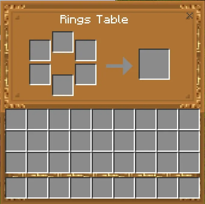 Крафт таблицы колец