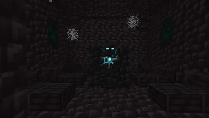 Мощный глубоководный голем в подземелье