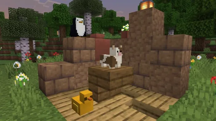 Плюшевая корова, пингвин и утка