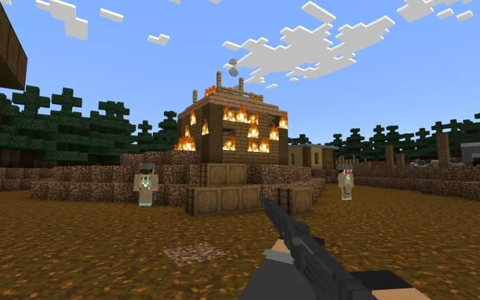 Горящая постройка