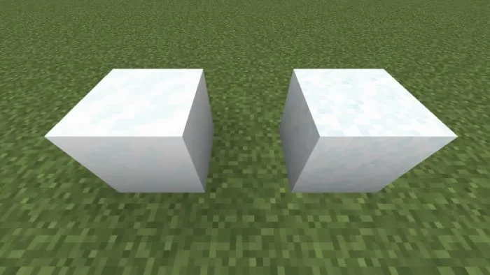 Очищенный снежный блок