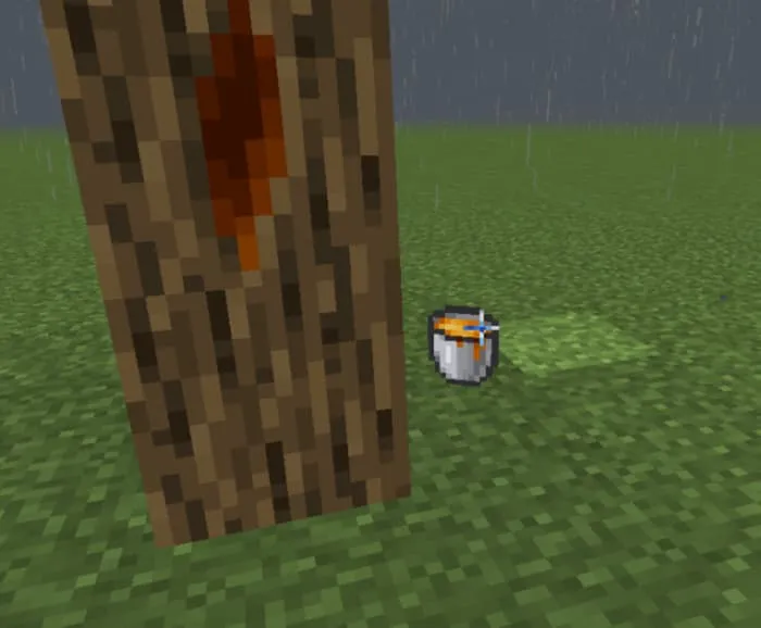 Ведро с жидким янтарем