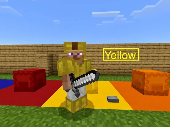 Желтый персонаж с мечом