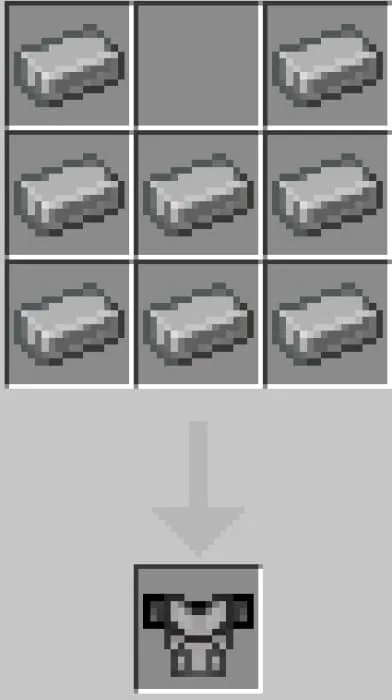 Крафт нагрудника из стали