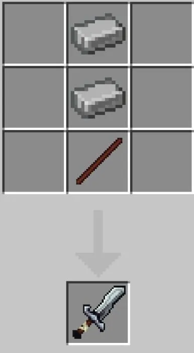 Крафт меча с красной рукоядью