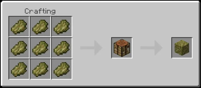 Крафт блока из гнилой грубой плоти