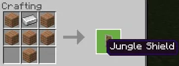 Крафт щита из джунглевых досок