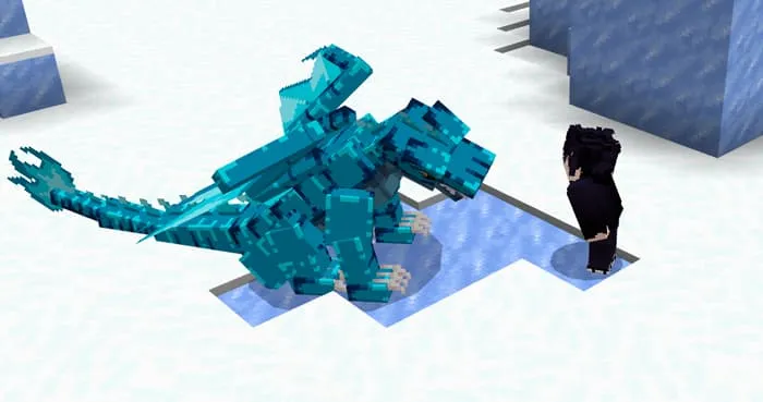 Сидящий ледяной дракон