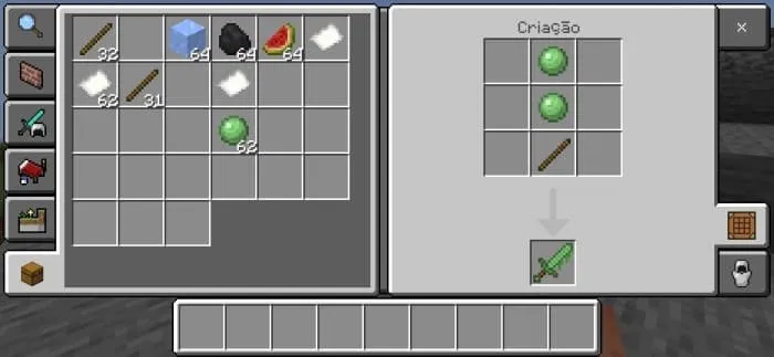 Крафт слизистого меча