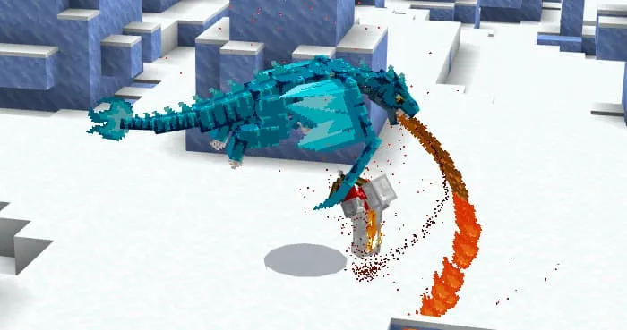 Ледяной дракон в биоме