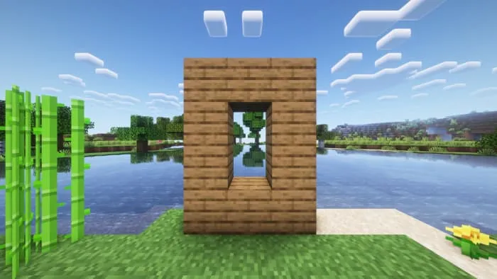 Вид полностью прозрачного стекла