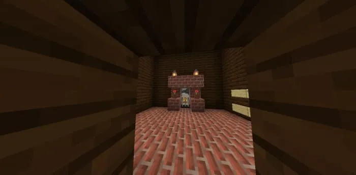 Камин в центре комнате