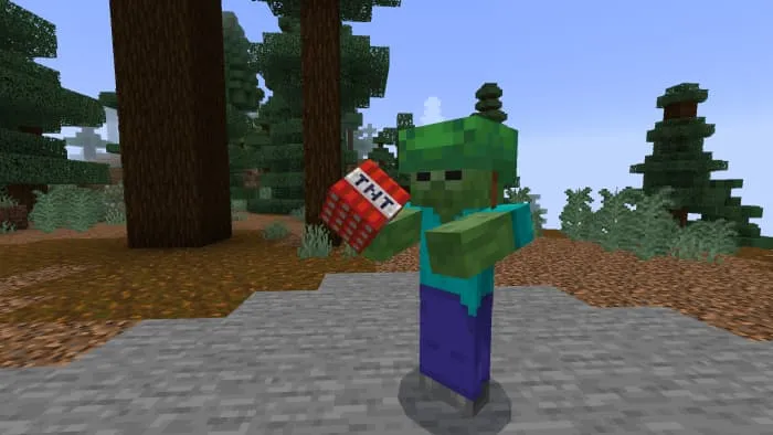 Зомби питомец с TNT