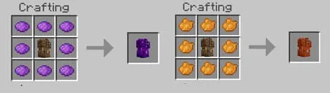 Крафт фиолетового и оранжевого рюкзака