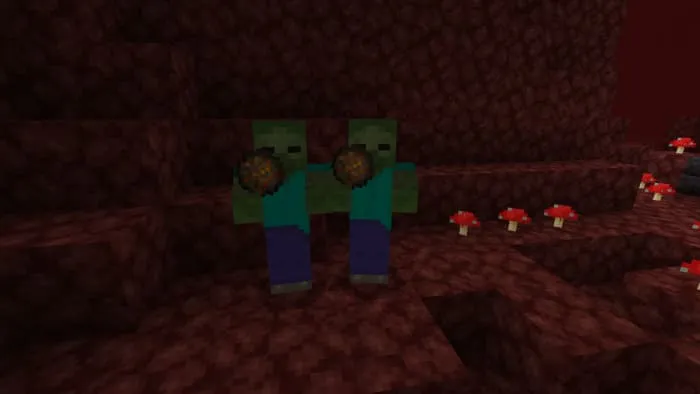 Зомби с огненным шаром