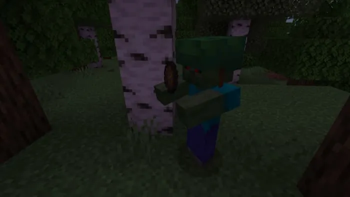 Злой зомби питомец с огненным шаром