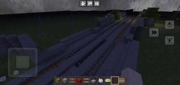 Железная дорога под дождём