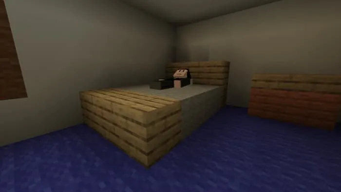 НПС лежит на кровати