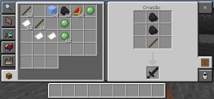 Крафт угольного меча