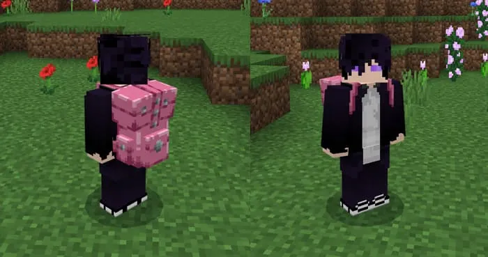 Рюкзак на спине