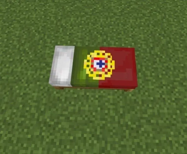 Кровать с флагом Португалии