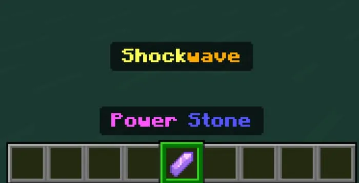 Камень силы на панели выбора