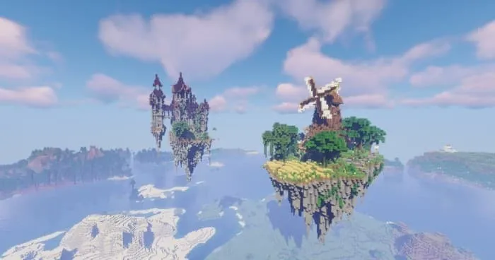 Парящие острова с другого ракурса