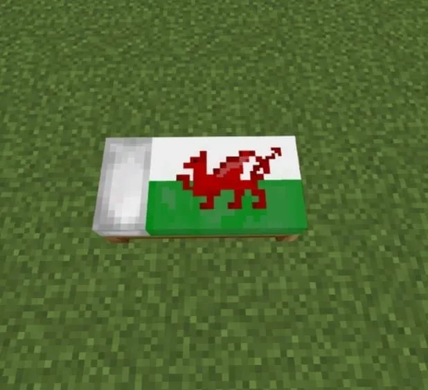 Кровать с флагом Уэльса