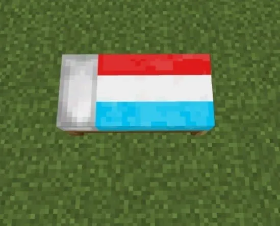 Кровать с флагом Люксембурга