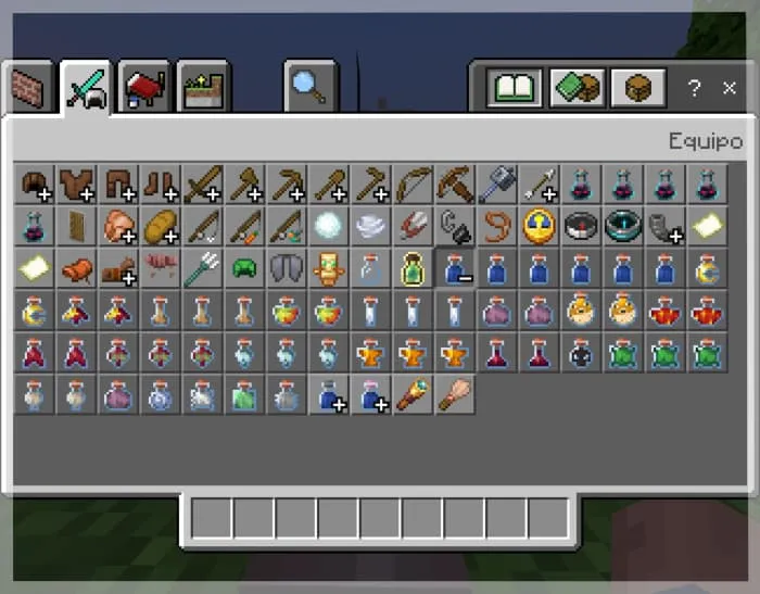 Иконки зелий в инвентаре