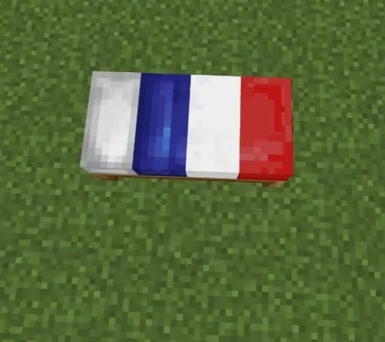 Кровать с флагом Франции