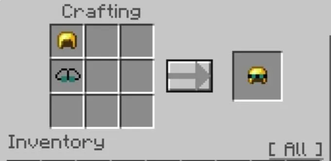 Крафт золотого шлема ночного видения