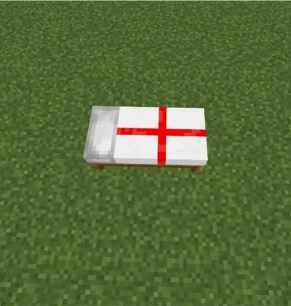 Кровать с флагом Англии