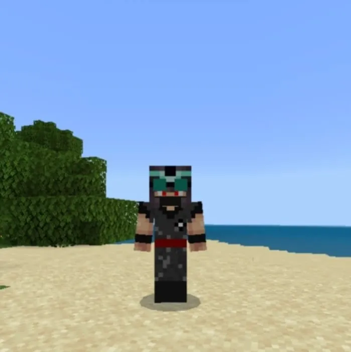 Незеритовый шлем ночного видения на голове