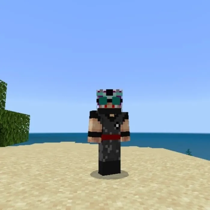 Кольчужный шлем ночного видения на голове