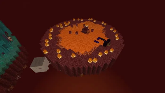 Остров в океане лавы