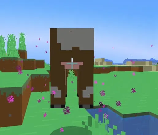 Частицы вокруг коровы