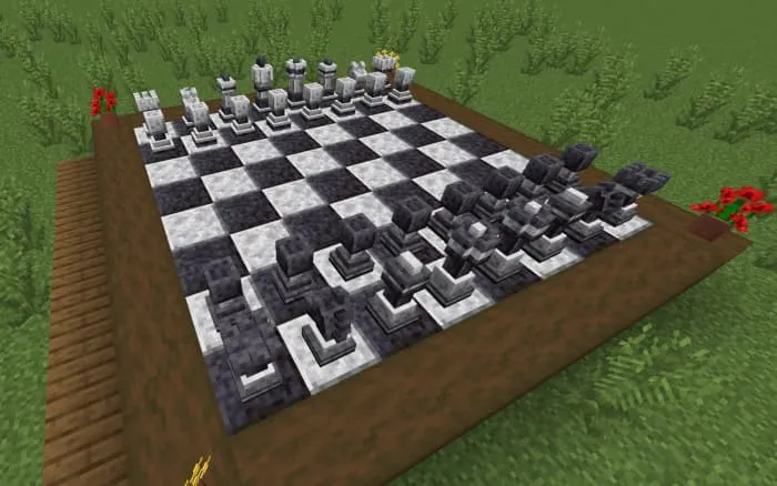 Шахматное поле сбоку