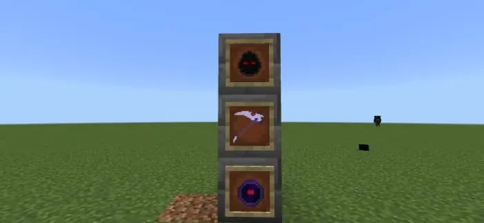 Предметы: яйцо призыва, коса и талисман