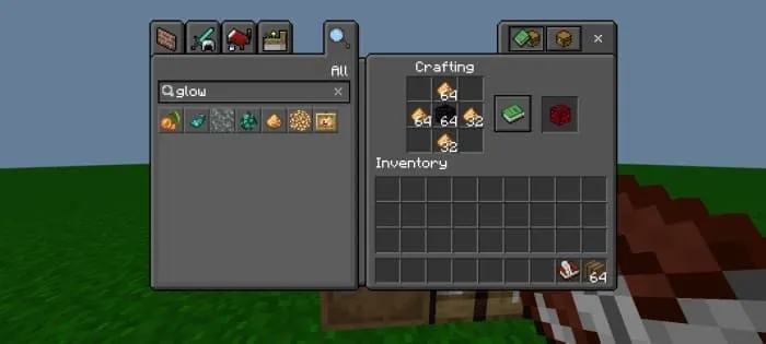 Крафт светящегося обсидиана