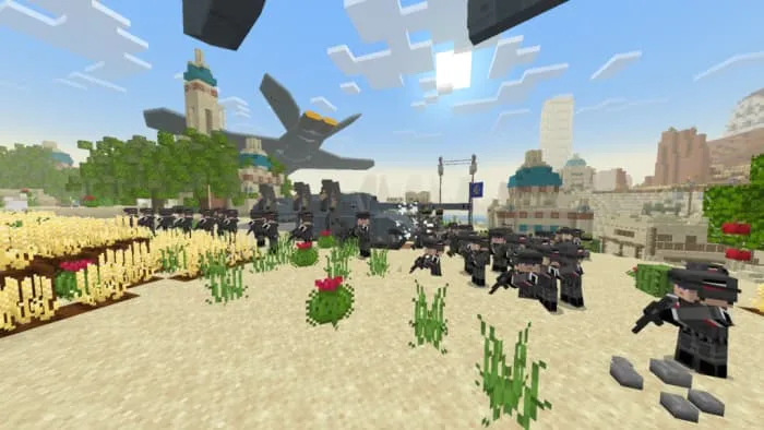 Военные НПС в пустыне