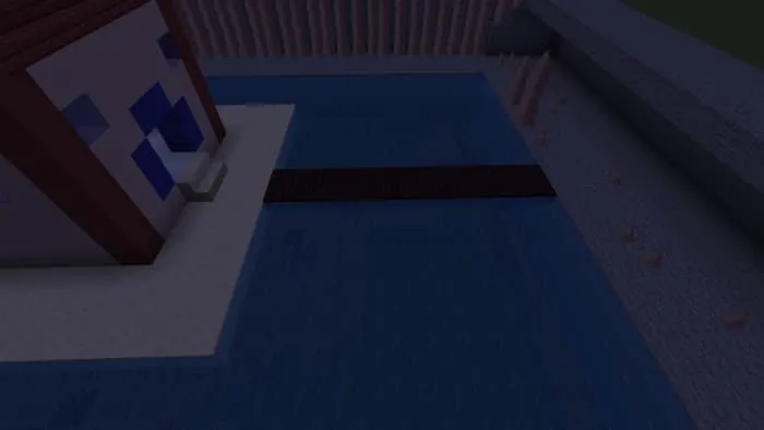 Вид на домик с мостиком