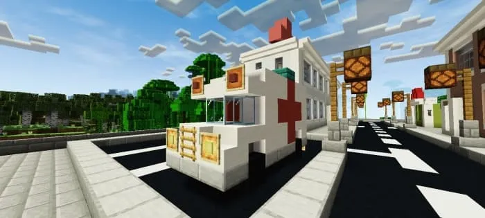 Машина скорой в городе