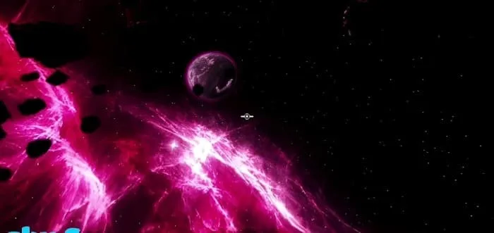 Фиолетовое космическое небо