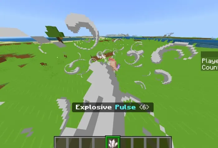 Частицы после применения взрывного импульса