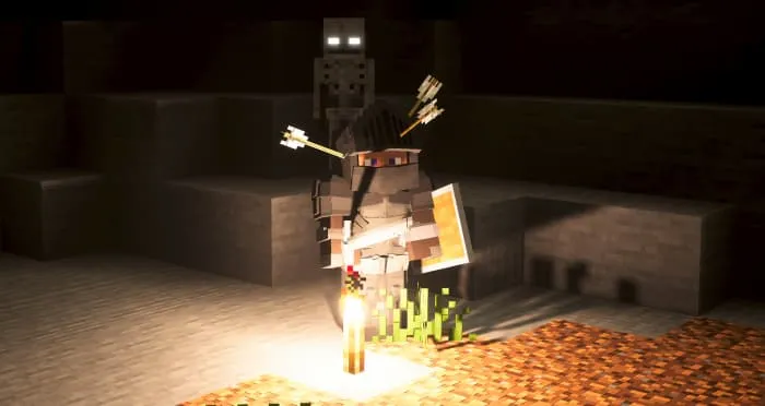 Усиленный шлем со стрелами