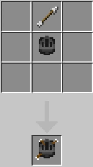 Крафт усиленного шлема со стрелами