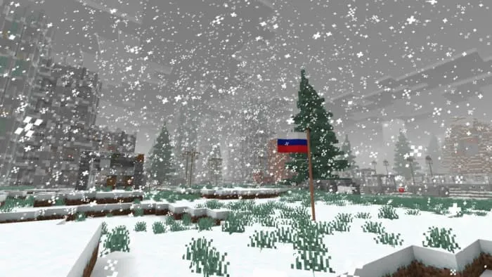 Флаг посреди мира