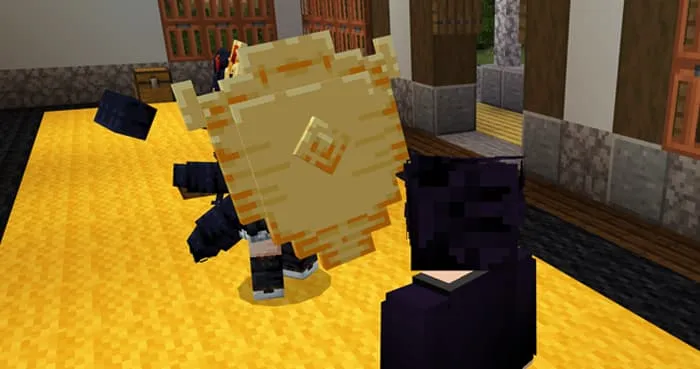 Босс держит солнечный щит